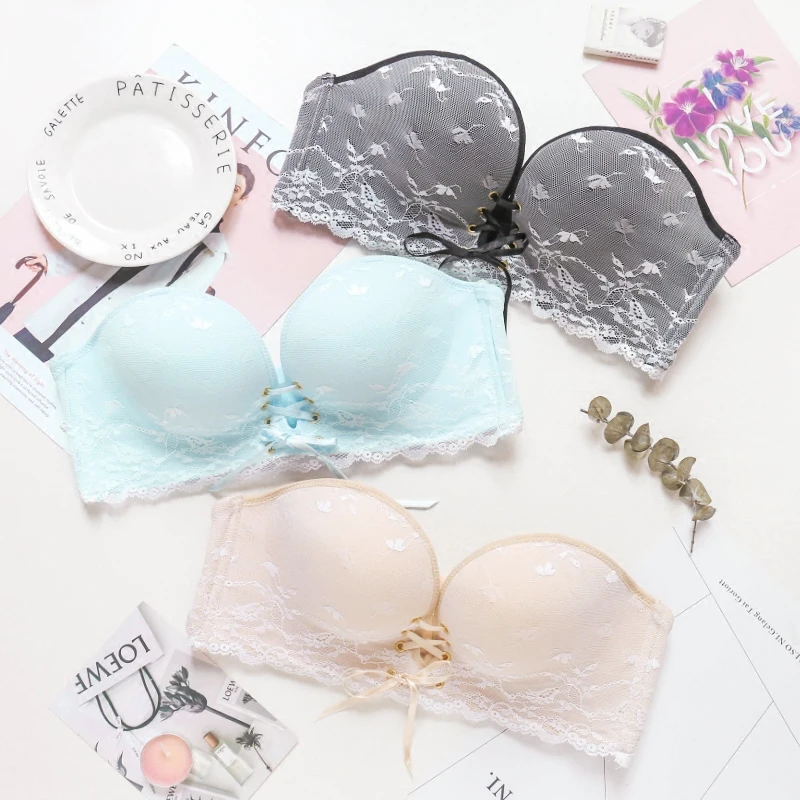 Бесшовный Женский сексуальный Бюстгалтер с чашкой 1/2 кружевной цельный Дамский