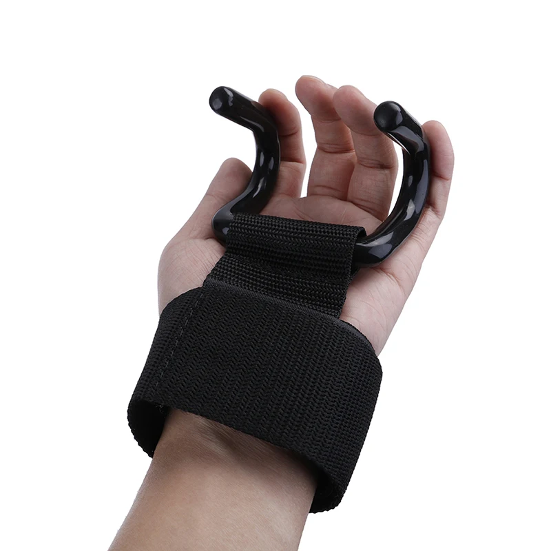 Adjustable Unisex Strong Steel Hook Grips Straps Weight Lifting