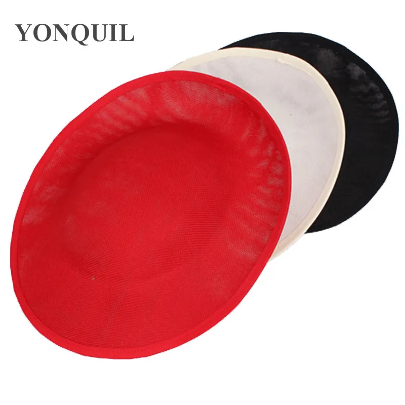 30CM Big Millinery Imitation Sinamay fascinators Base Red Party Hat DIY Hair Accessories Cocktail Headpieces 15Color for Select |