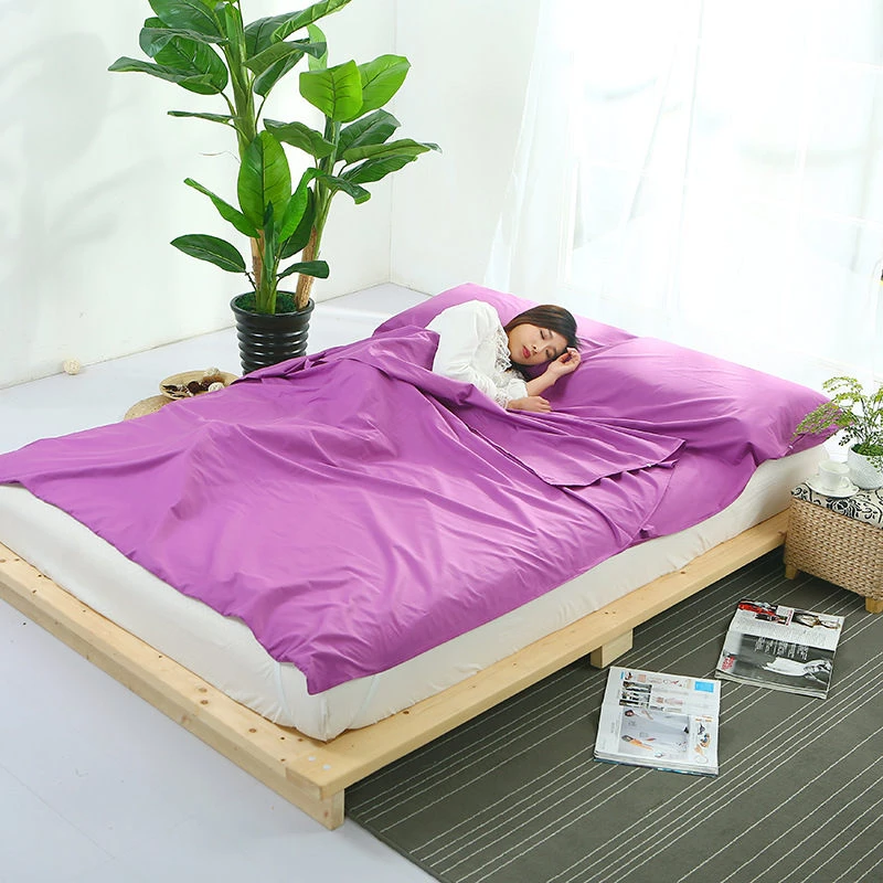 

Portable Bed Sheets Avoiding Dirty ultralight Travel 100% Cotton Hotel Sleeping Bag for Camping
