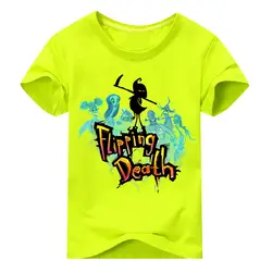 Дети листать смерть футболка одежда для детей Одежда с мультяшными рисунками для мальчиков летняя футболка для девочек короткий рукав