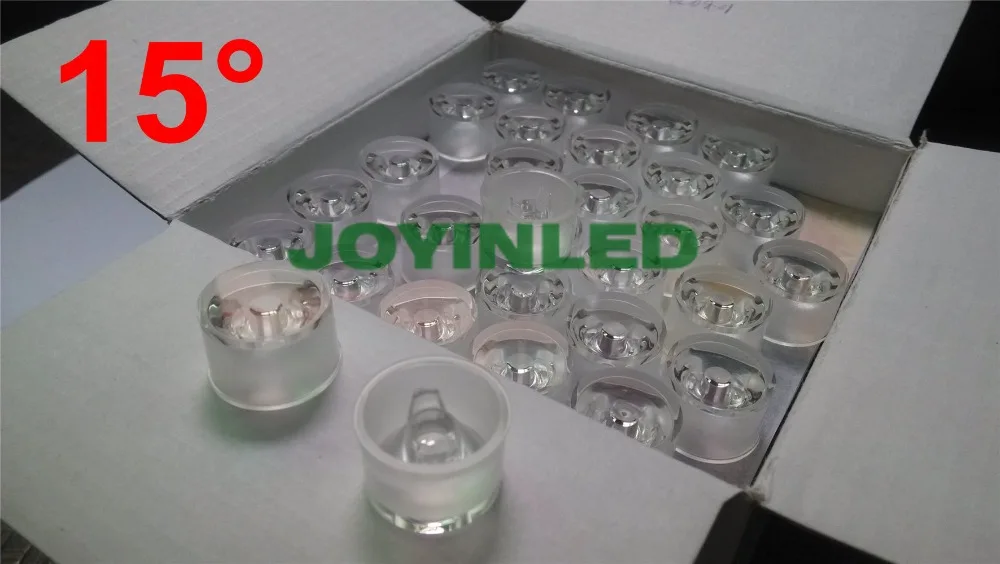 

Free Shipping 100pcs/lot waterproof LED lens 15 degree 20mm PMMA transparent surface for spotlight diodes optical lens holder