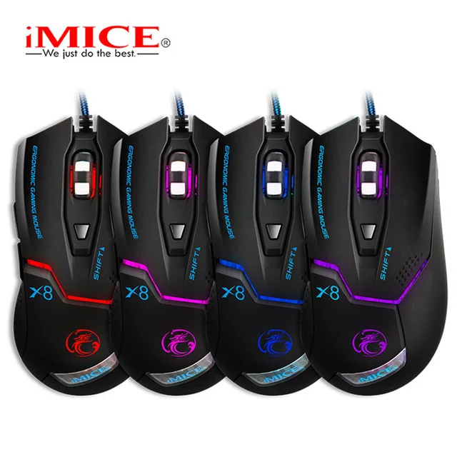 2018 iMice Fashion USB Wired  Pro Gaming Mouse 3200 DPI 6 Buttons USB Computer Mouse Mice for PC Laptop Gamer