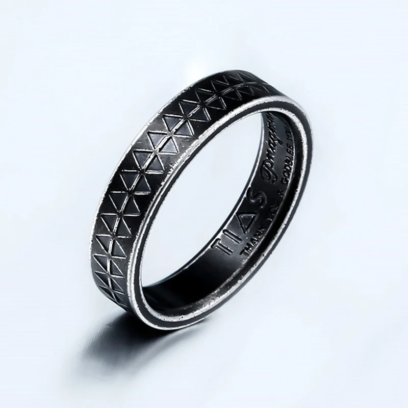 Крутое черное кольцо для мужчин и женщин из нержавеющей стали Панк мужские тату металлические кольца ювелирные изделия
