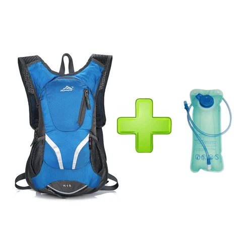 blue2L 15L спортивный рюкзак для велоспорта, мужской нейлоновый рюкзак для водного пузыря, рюкзак для улицы, дорожная сумка, ранец для марафона, женская сумка для езды на велосипеде - Цвет: blue2L