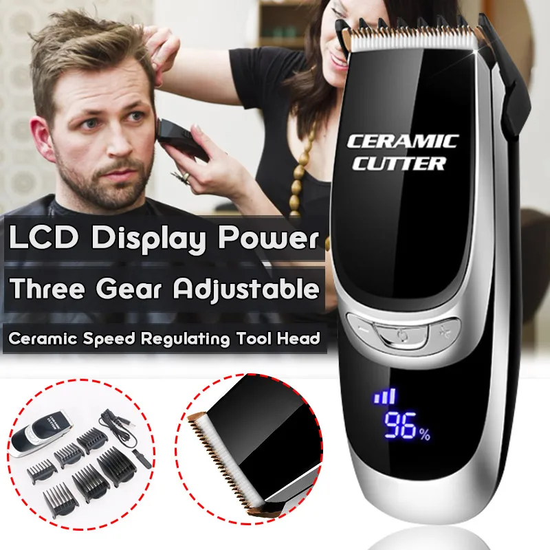 

Kemei LCD Washable USB Electric Hair Clipper Trimmer Rechargeable Beard Body Shaver Hair Removal Beard Haircut Salon Tool