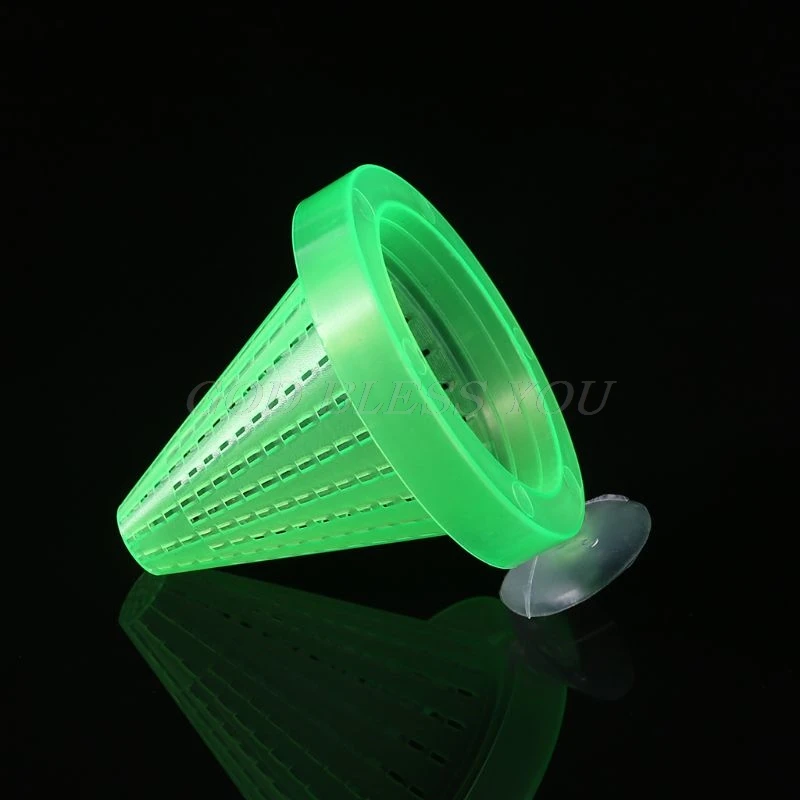 

Aquarium Fish Feeder Red Worm Feeding Cup Fish Tank Plastic Funnel Feeder With Suckers