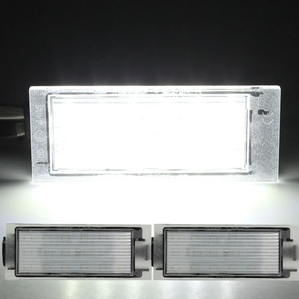 

2pcs Car LED License Plate Light Exterior Accessories 12V for Renault for Megane Clio Twingo Grandtour Laguna Vel Satis Master