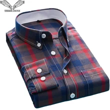 VISADA JAUNA, новинка, осенняя мужская рубашка, приталенная, повседневная, с длинным рукавом, модная, четыре цвета, в клетку, Homme Camisas размера плюс M-5XL, N8968