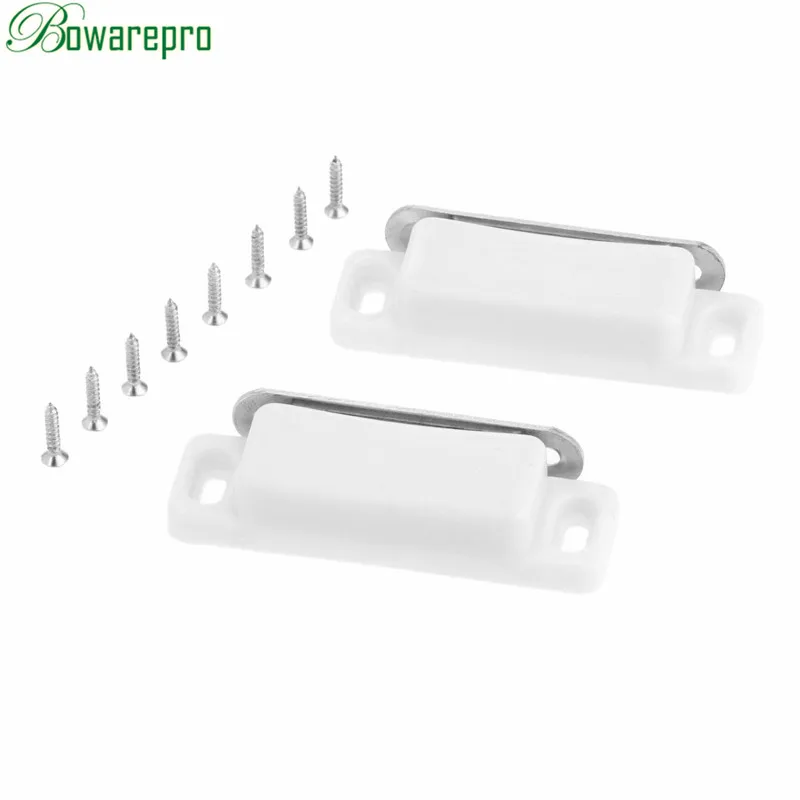 bowarepro 74*23MM Magnetic Door Catches Cupboard Wardrobe Magnetic Cabinet Latch Catches Stop Stoppers Self-Aligning Magnet 2pcs