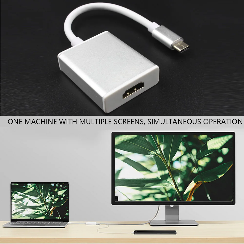 USB 3,1 type C к HDMI 4K HDTV цифровой кабель-адаптер золотой и серебряный цвета приблизительно 13 см длина кабель-конвертер для Macbook