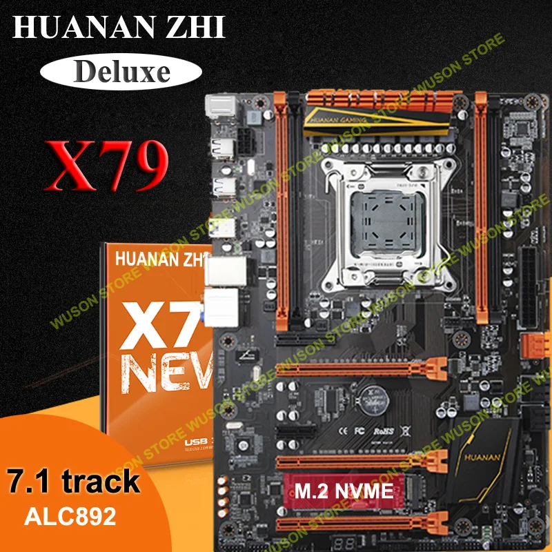 HUANAN Deluxe version X79 gaming motherboard X79 LGA 2011 motherboard ATX 4 channels support 16G memory card max 64G support SLI