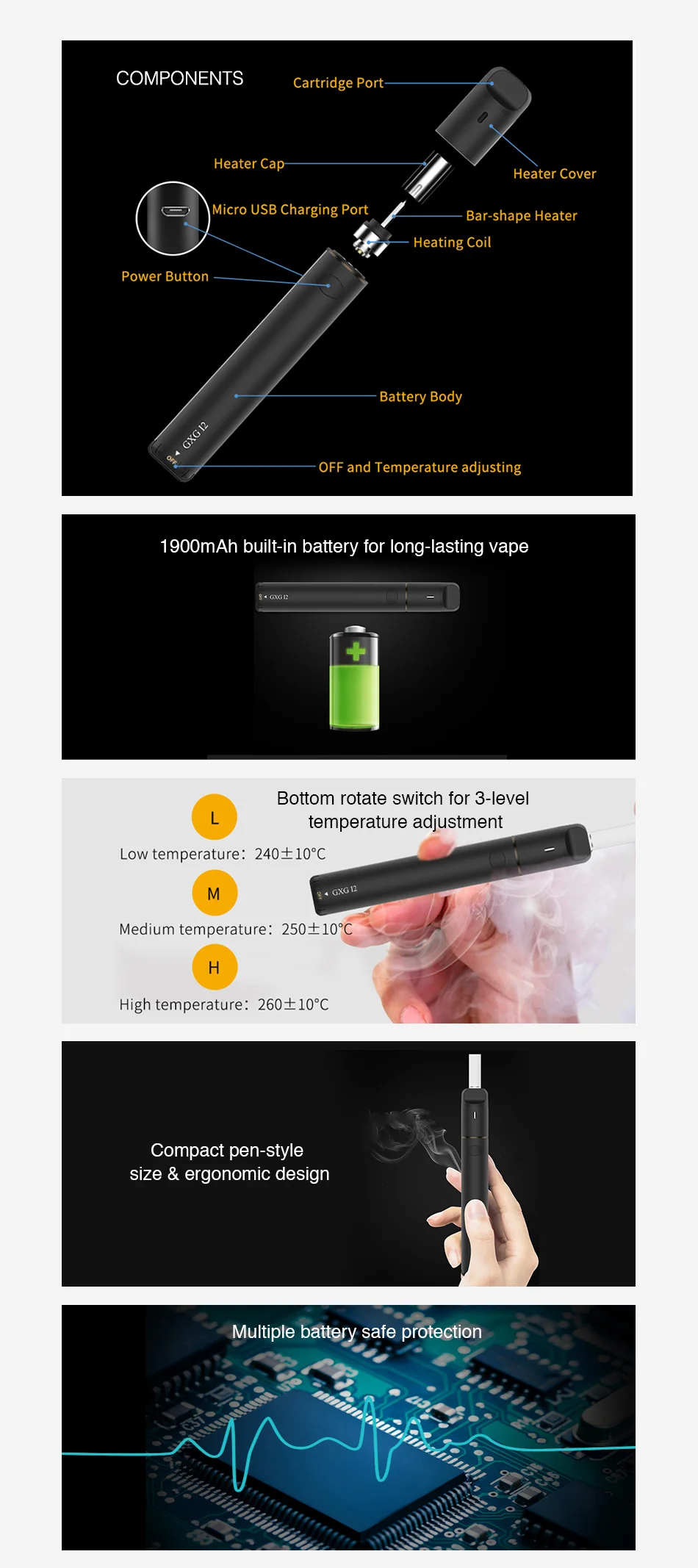 Kamry GXG I2 Heating Kit 1900mAh