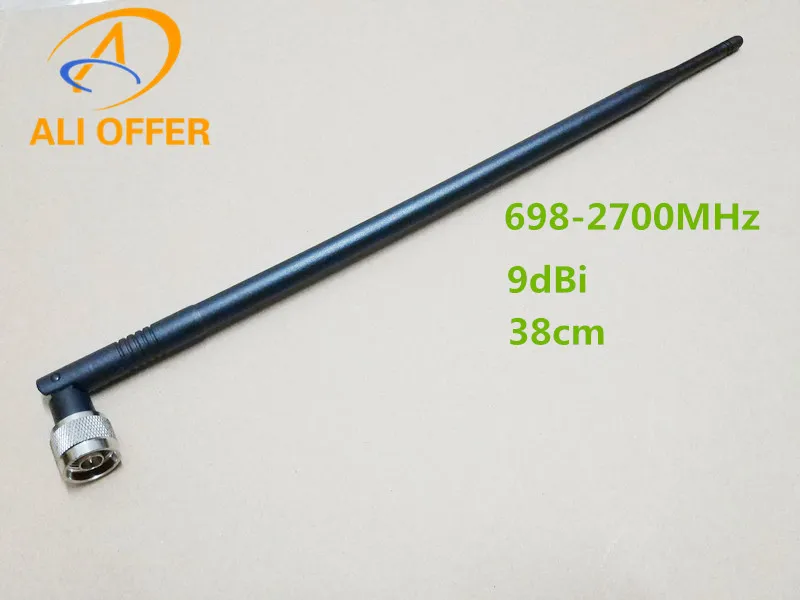 

9dBi LTE Rubber Antenna 698-2700MHz,Full-Band Whip Antenna for 700/800/900/1800/2100/2600/2700MHz CDMA GSM DCS 3G 4G LTE Booster