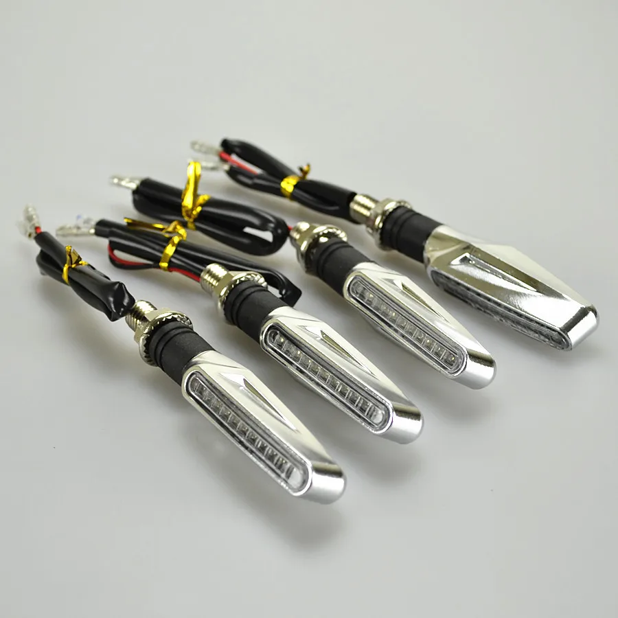 

Motorcycle Universal Chrome 12 LED Turn Signal Light Indicator Blinker Light