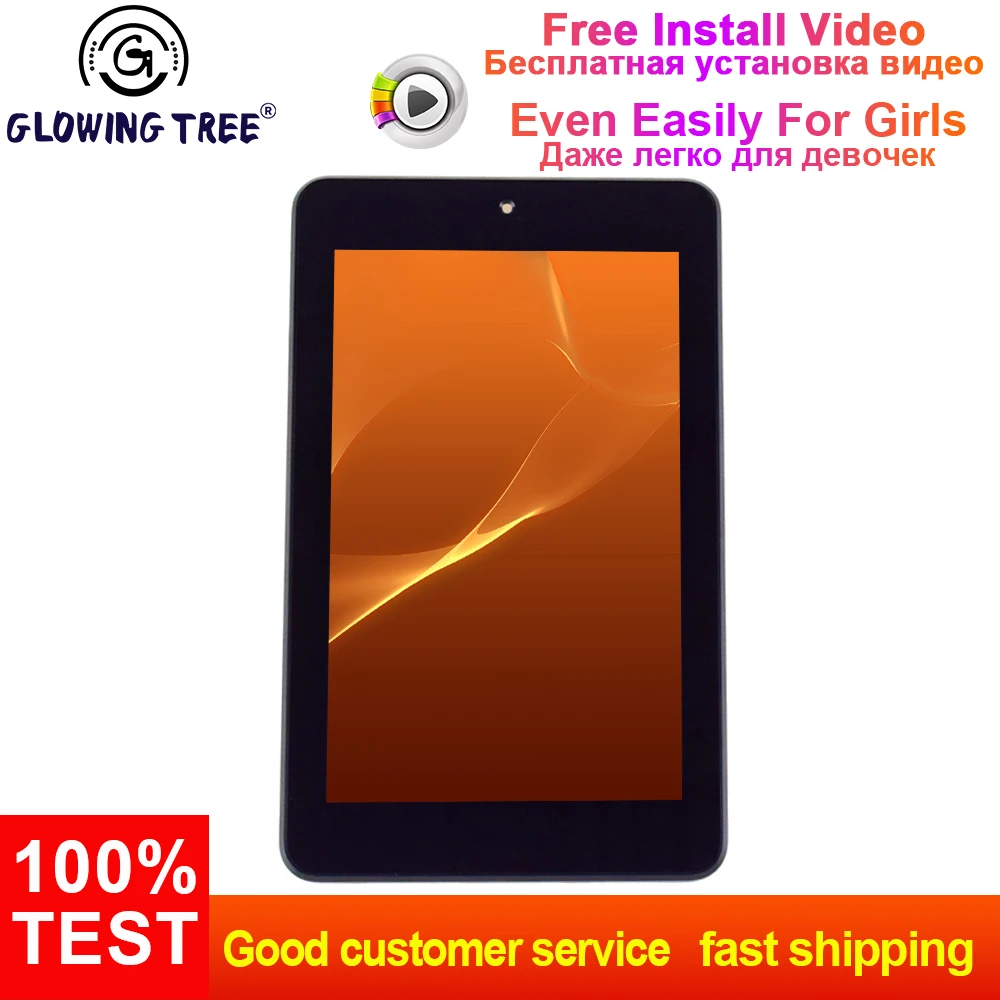 Pаспродажа Для Asus MeMO Pad HD 7 ME173 ME173X K00B K00U сенсорный экран дигитайзер сенсор + ЖК дисплей монитор модуль в сборе с рамкой