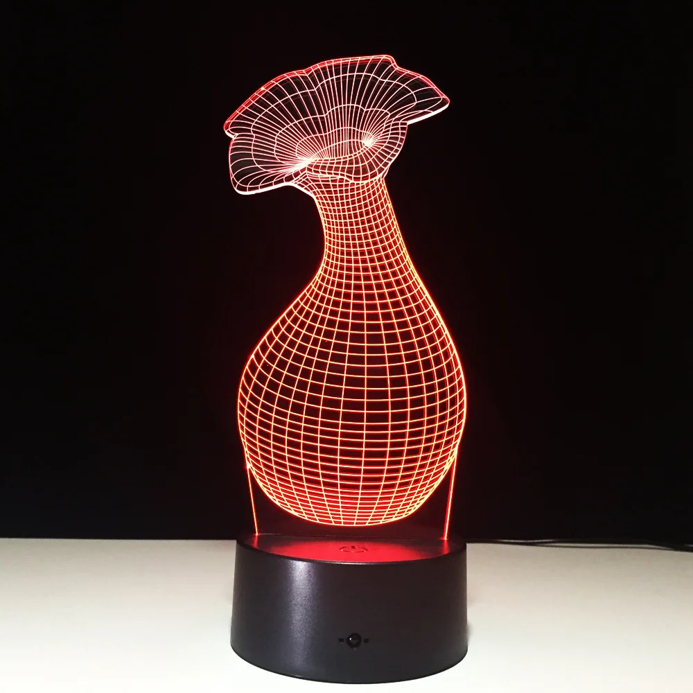3d лампа. Креативная настольная лампа. Ночник из акрила. 3d светильник led lamp (ночник с 3d-эффектом). 3d illusion lamp.