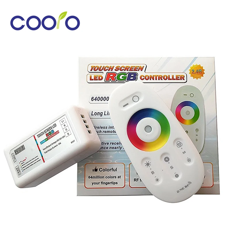 DC12-24A 18A 2 4G беспроводной сенсорный экран RGB led контроллер RF пульт дистанционного