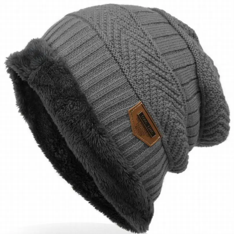 2018 модная шапка Gorros для мужчин и женщин толстая зимняя мужская вязаная теплая