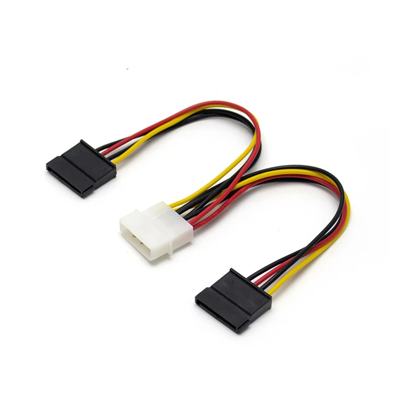 1 шт. SATA кабель питания разделитель Molex 4pin к серии ATA 15pin x 2 Male Female Y кабели для