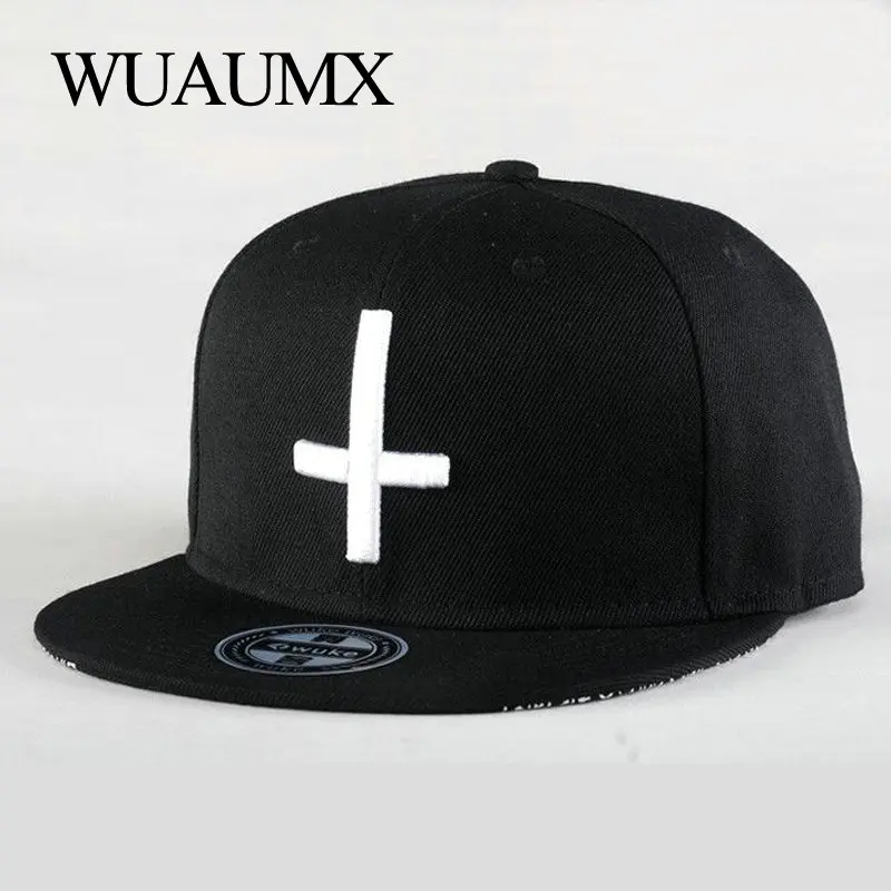 Wuaumx, Новое поступление, бейсбольная кепка с крестиком для мужчин и женщин, кепка с плоским козырьком в стиле хип-хоп, Bboy, облегающая Кепка с защелкой сзади, кепка, gorras hombre, регулируемая