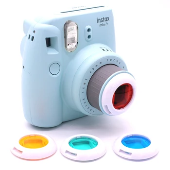 Juego de filtros de Color para Fuji Fujifilm Instax Mini 9 8 7s, 4 Uds.