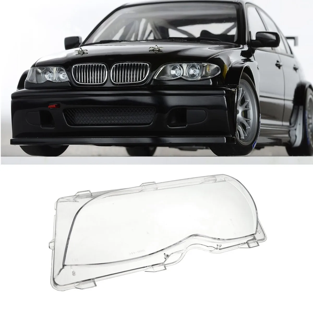 Left Driver Side Headlight Lens Plastic Cover For BMW E46 3 Series 4DR