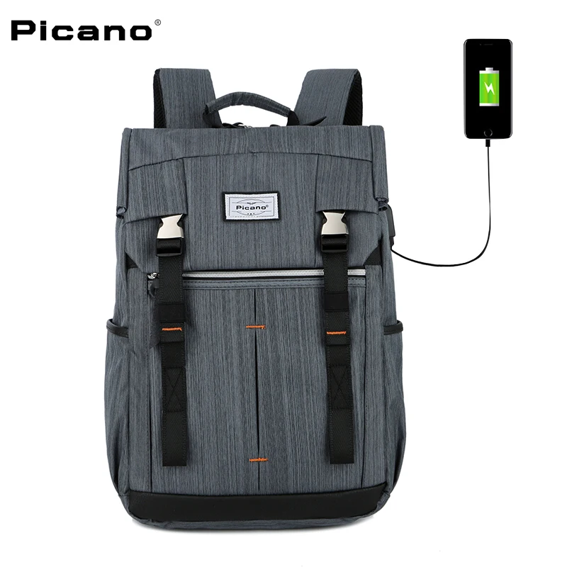 Picano Новое поступление Для мужчин рюкзак защиты от кражи с USB зарядки Бизнес для 15.6