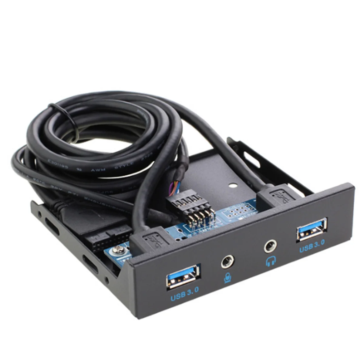 3,5 дюймов дисковода Передняя панель USB концентратор 2 порта HD аудио интерфейс 2 порта USB 3,0 с 20 контактным разъемом для настольного компьютера