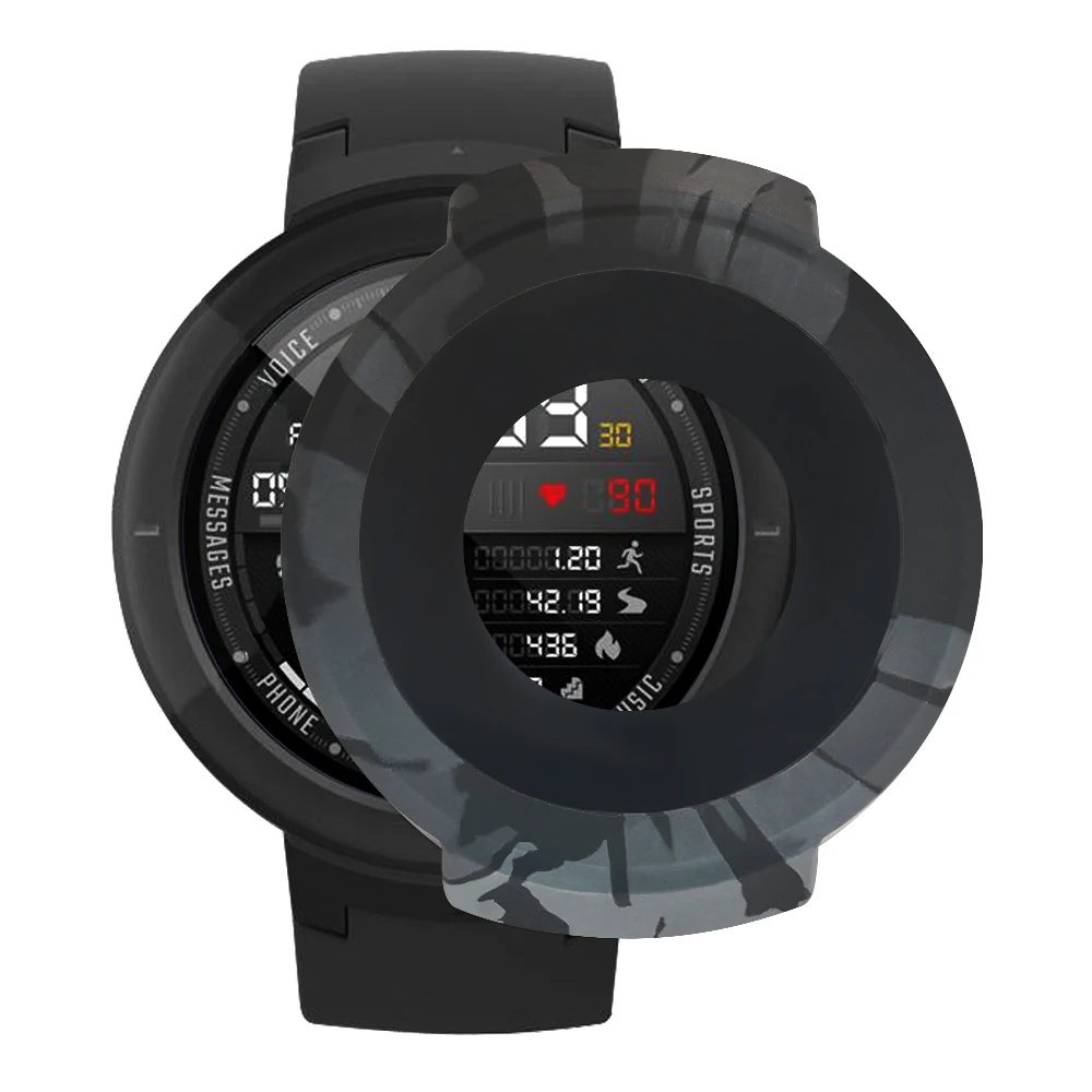 AKBNSTED Камуфляжный силиконовый защитный чехол для Xiaomi Huami Amazfit Verge, Сменный Чехол для часов, аксессуары