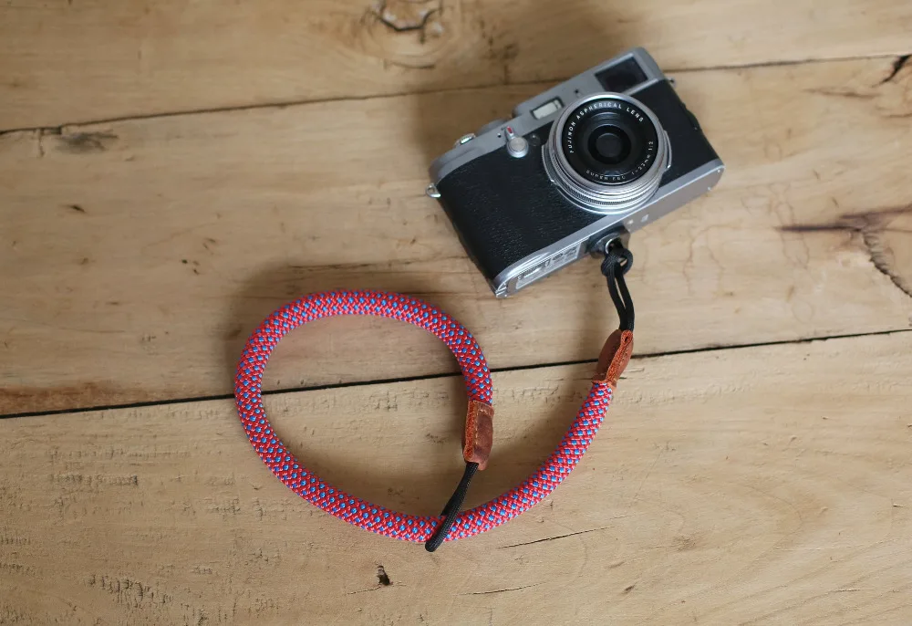 COOL RED Climbing rope 10mm handmade Camera wrist band strap Windmup