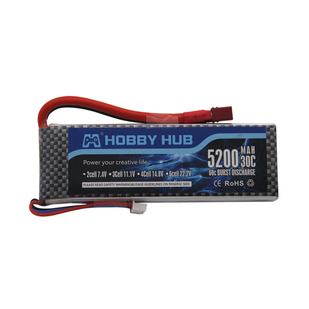 7,4 V 5200 mAh 30C 2S 1P Lipo батарея 1/10 1/8 масштаб для Traxxas Slash 4x4 RC автомобили жесткий чехол запчасти 1:8 1:10 RC автомобили