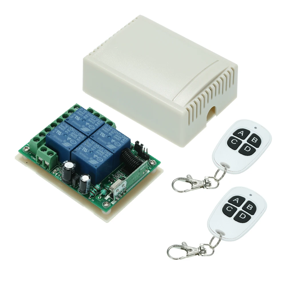 

Wireless RF Remote Control Switch Receiver Module Transmitter Fixed Code (2262 Chip) Remote Controls Smart Home Automation