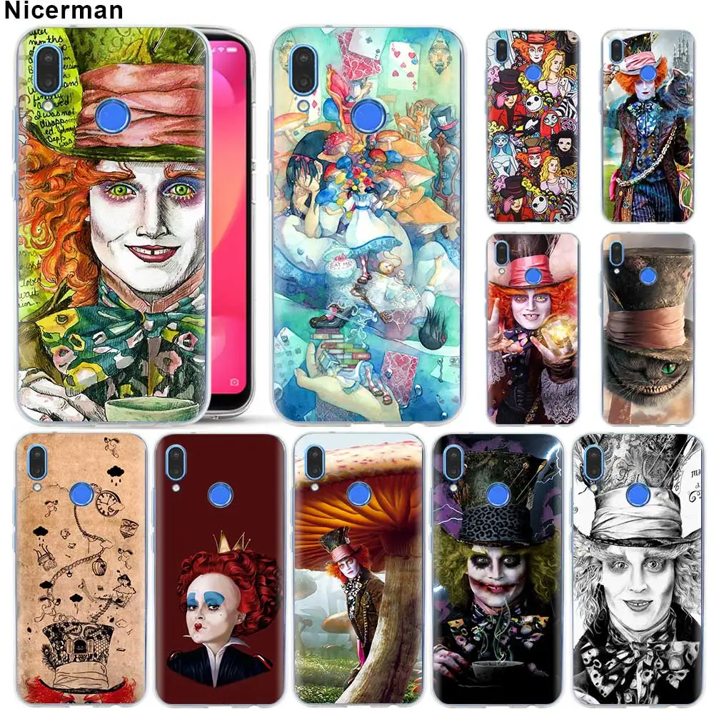 

Alice in Wonderland mad hatter Phone Case for Redmi Note 7 7S 5 6 Redmi K20 Pro 6 6A 7A 5 Plus 4X S2 Y3 GO Silicone TPU Case Fun