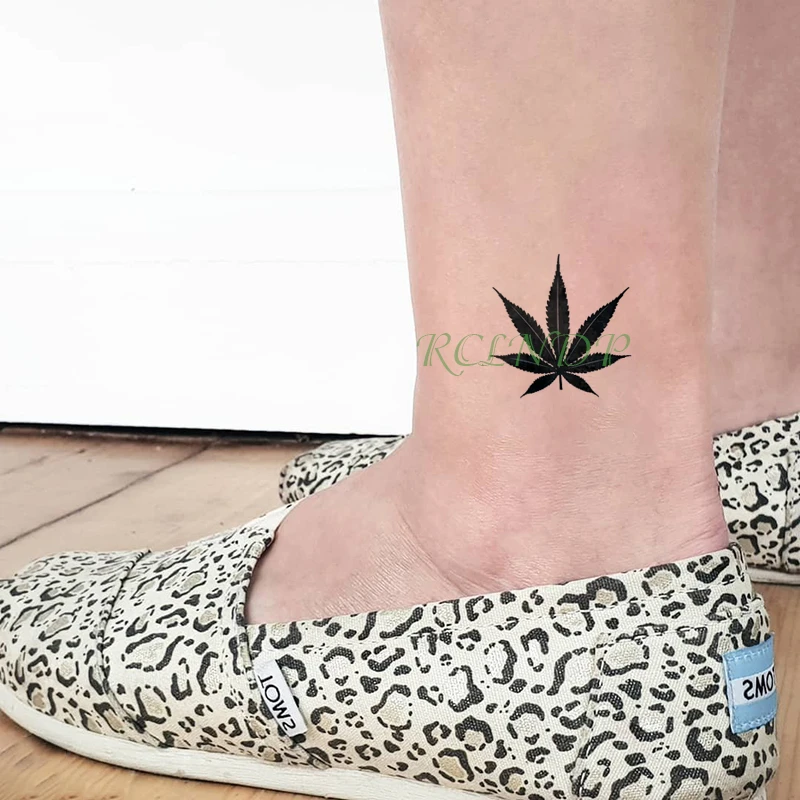 Waterproof Temporary Tattoo Sticker Maple Leaf Tatto Flash Tatoo Fake Tattoos Tatouage Wrist Foot Hand For Girl Women Men Temporary Tattoos Aliexpress