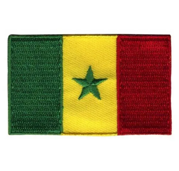 

Senegal Garment Labels/Embroidery Patch Made by Twill with Heat Cut Border and Iron On Backing Custom MOQ 50pcs free shipping