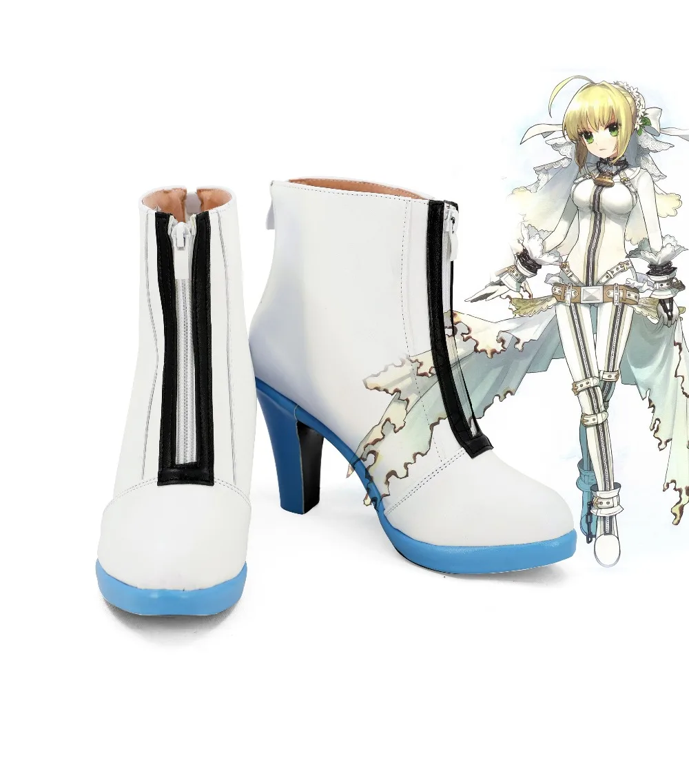 Высококачественные сапоги Fate EXTRA CCC Saber Bride для косплея обувь на заказ |