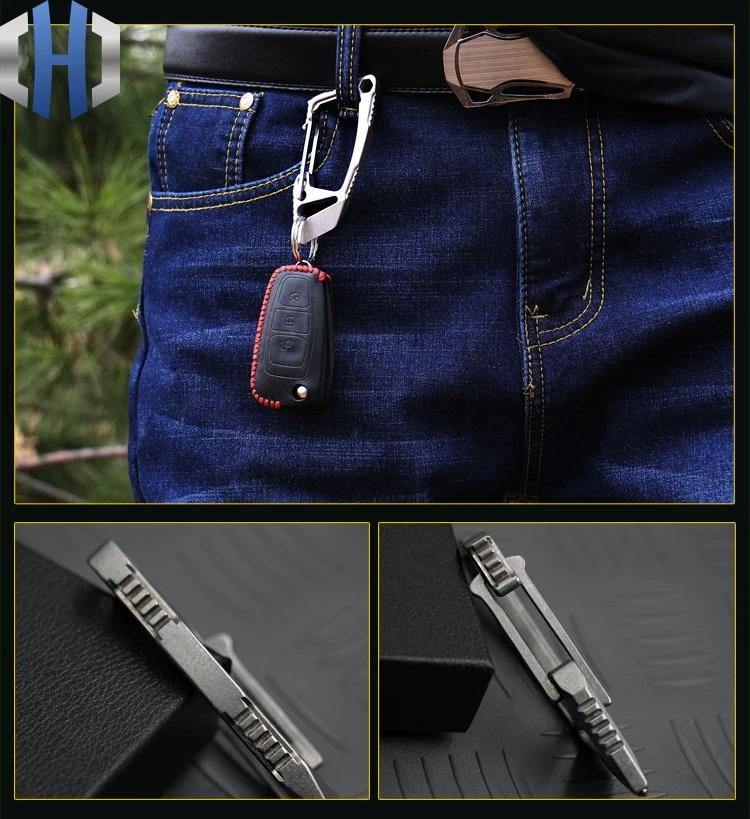 Stainless Steel Multi-function Key Ring Men And Women Self-defense Weapons Supplies Outdoor Car Shackle EDC Safety Buckle