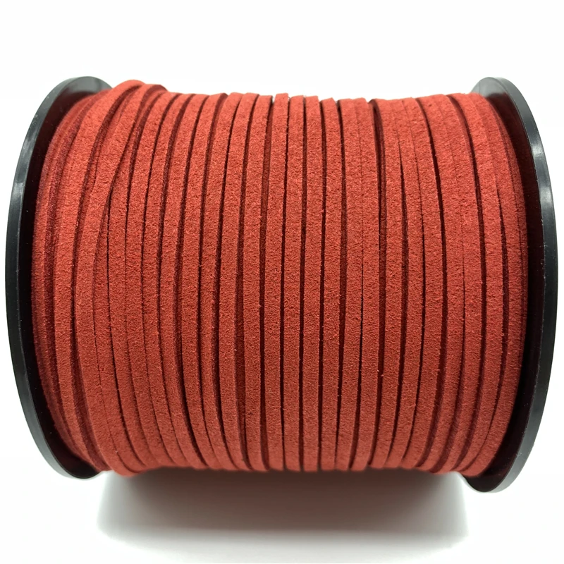 5 ярдов 3 мм кожаный плетеный шнур Корейский Бархатный кожаный браслет ручной работы для изготовления ювелирных изделий DIY браслет - Цвет: 18