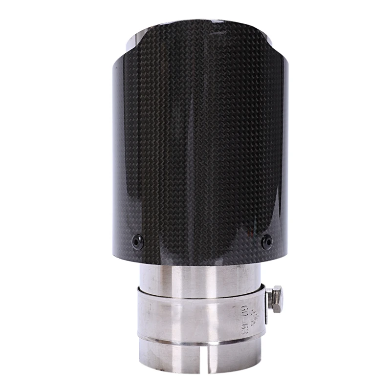 

Real Carbon Fiber Auto Suv Exhaust Pipe End Tips For Car 63Mm-89Mm