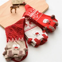 Новинка года; женские носки; зимние теплые рождественские подарки; стерео-носки из мягкого хлопка; милые носки с Санта-Клаусом и оленем; милые рождественские носки