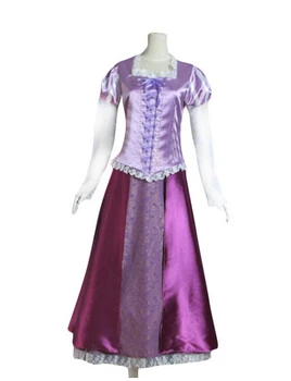 

2017 Cartoon MovieTangled Rapunzel Cosplay Costume Adult Princess Rapunzel Dress Cosplay Carnival Costume