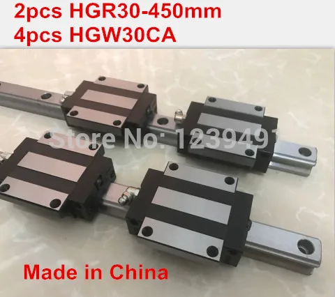 

HG linear guide 2pcs HGR30 - 450mm + 4pcs HGW30CA linear block carriage CNC parts