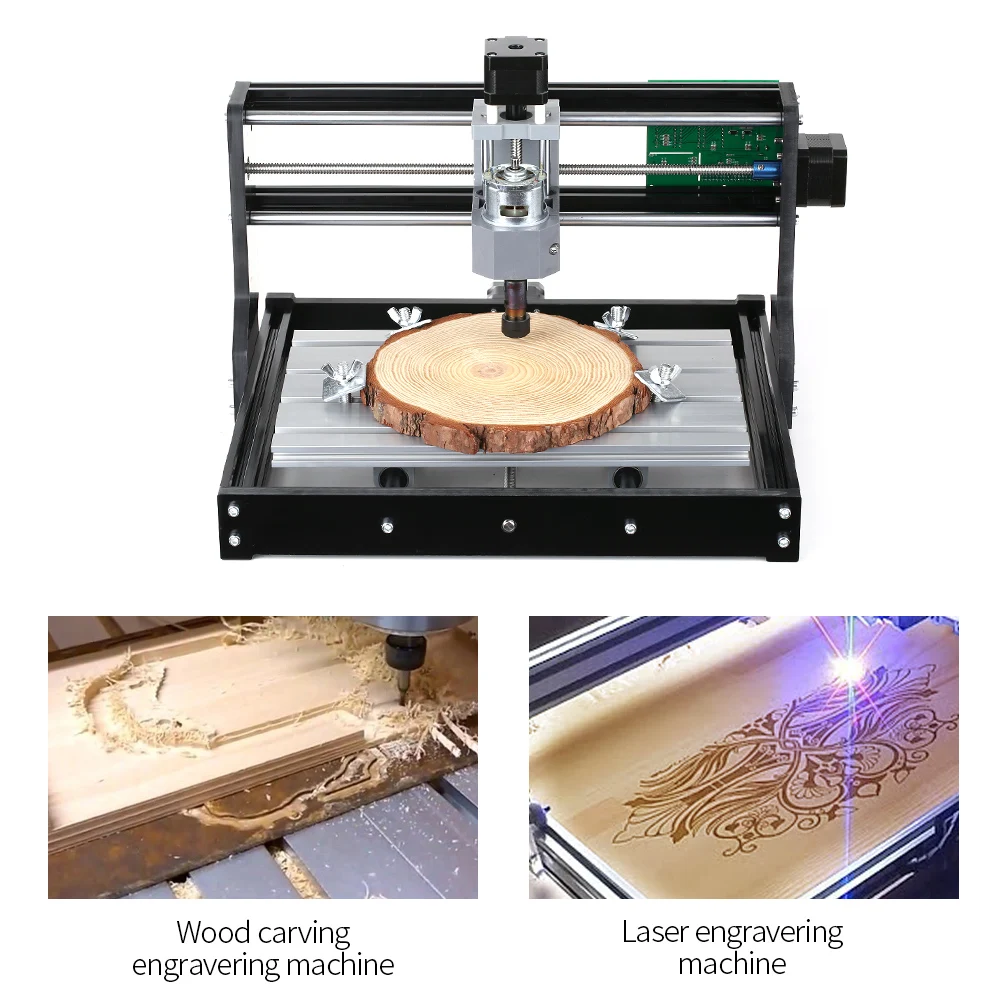 Лазерный гравер CNC3018 PRO DIY ЧПУ гравировальный станок GRBL управление 3 оси для PCB ПВХ пластик акрил резьба по дереву фрезерование