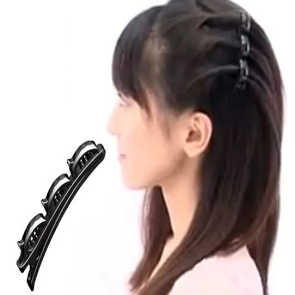 Fashion Double Layer Band Twist Plait Clip Front Hair Clips