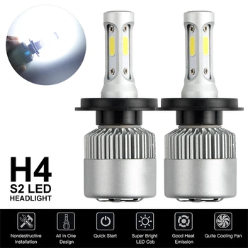 

OKEEN S2 H4 H7 H1 COB LED Headlight Bulbs H11 H13 12V 9005 9006 H3 9004 9007 9012 72W 8000LM Car LED lamp Fog Light 6500K