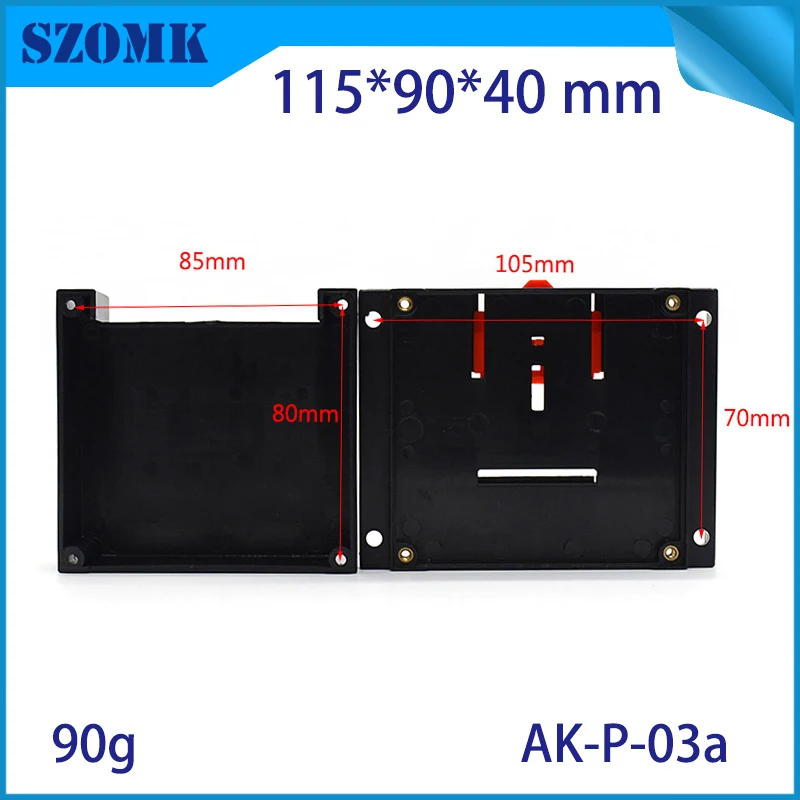 4 шт./партия инструмент din-рейка Новое поступление abs пластик Электроника diy корпуса для pcb дизайн 115*90*40 мм чехол+ зажимы+ винты