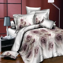 Стёганое одеяло пододеяльник подушка чехол Twin queen 3D Постельное белье Элегантные Платья с цветочным принтом; домашние взрослых дышащая и приятная на ощупь ткань