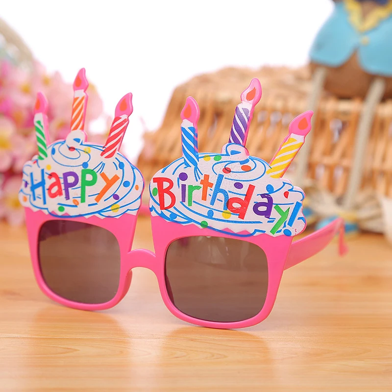 Plastic Kids Sunglasses Rabbits Candle Balloon Shaped Glasses Children Birthday Party Gifts Accessories Novelty Toys New - Цвет: 6
