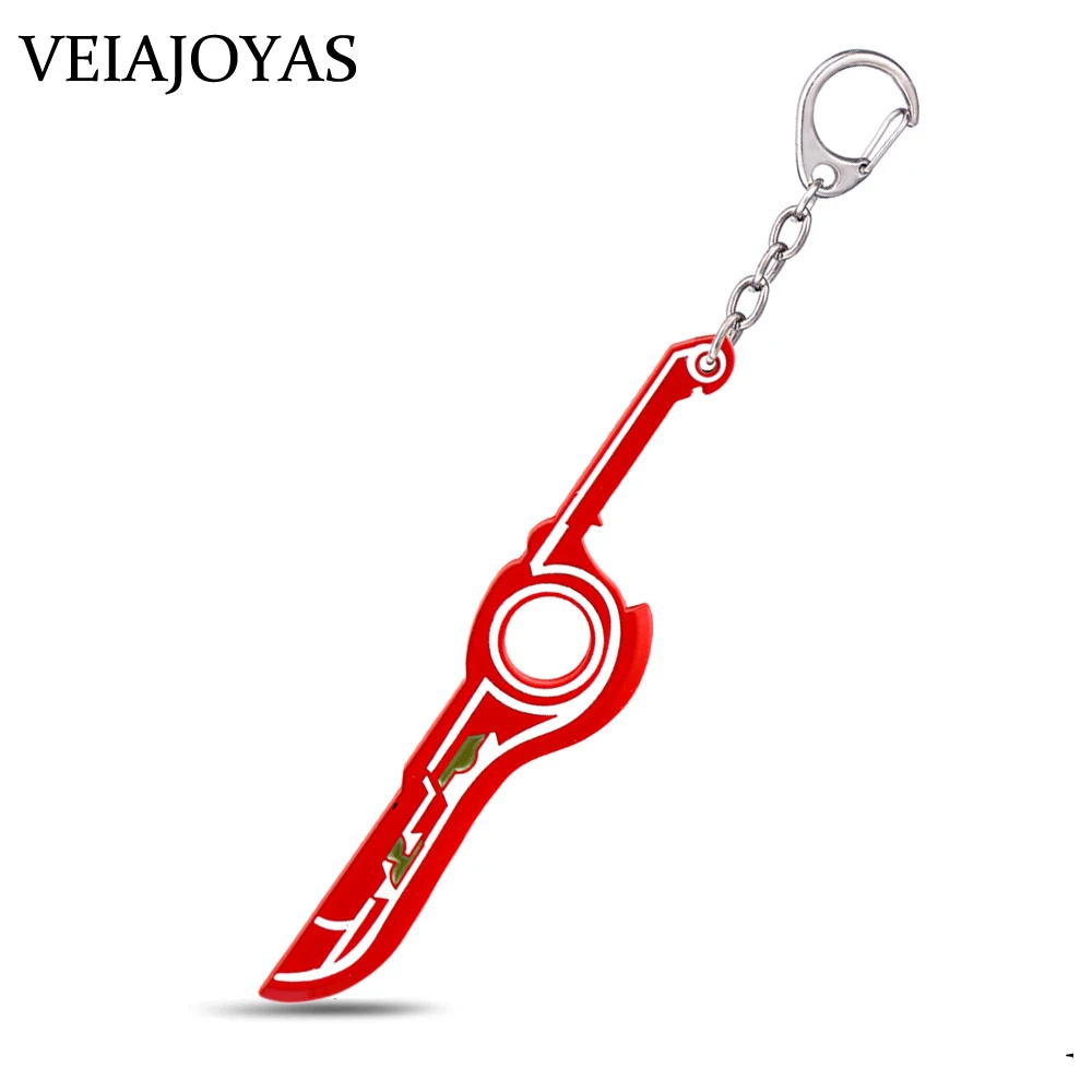 

Xenoblade Chronicles Keychain Red Sword MONADO Alloy Pendant Key Ring chaveiro Charm Car Key Chain portachiavi Men Game Jewelry